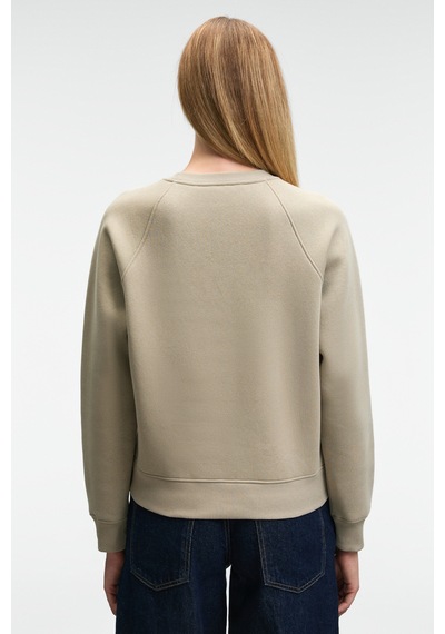 ETHIQUET MIRE AN Kadın Baskılı Yuvarlak Yaka Regular Fit Taş Rengi Sweatshirt