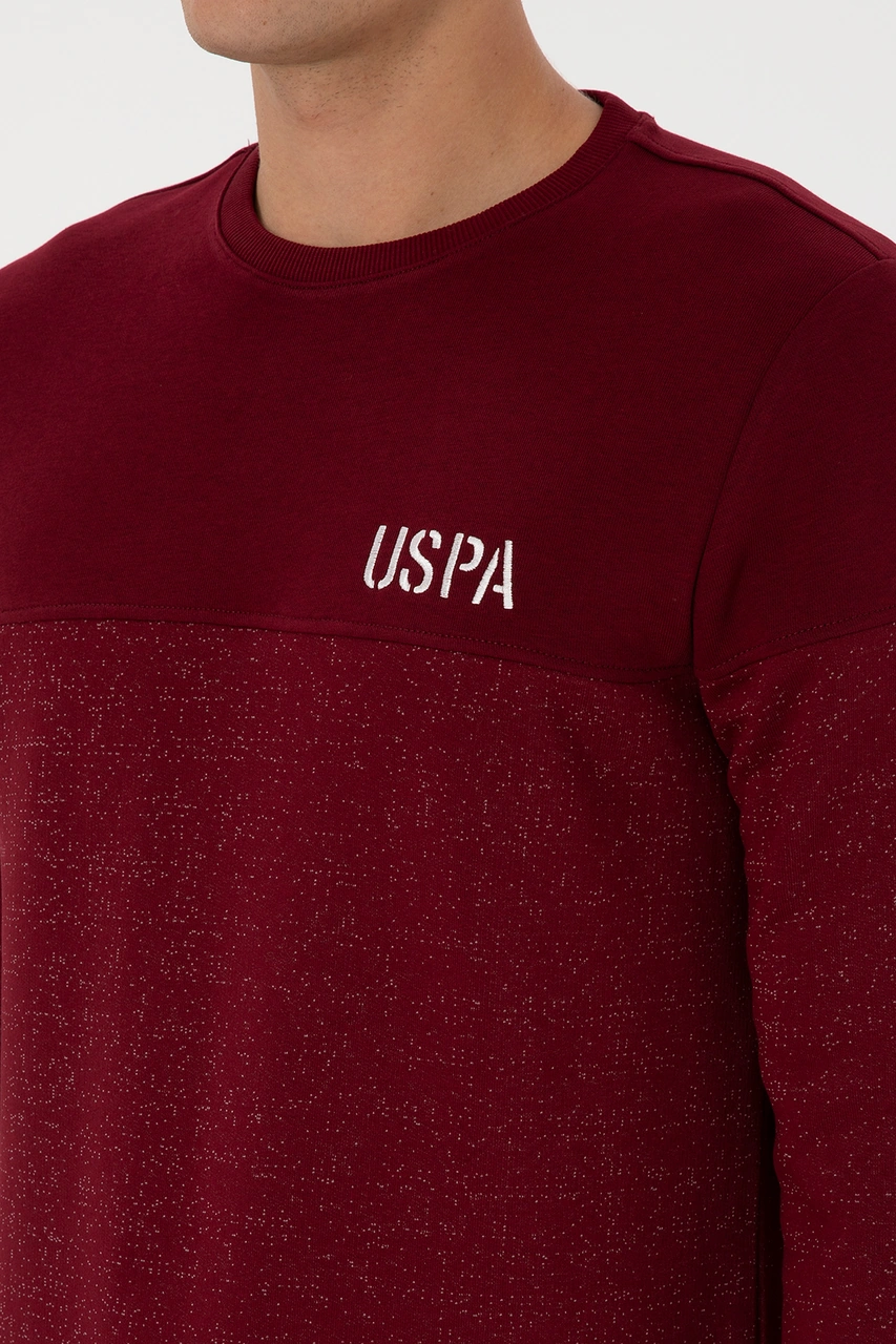 U.S. Polo Assn. Erkek Regular Fit Bisiklet Yaka Bordo Sweatshirt 50316380-VR014