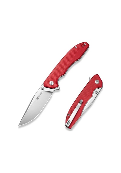 Sencut Sylor Red G10 Handle Stonewashed D2 Blade Kamp Çakı Kırmızı