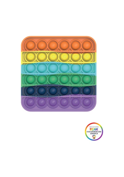 Pop It Duyusal Zeka Oyuncağı Kare Kabarcık Patlatma Stres Rahatlatıcı Fidget Oyuncak 12x12 Cm