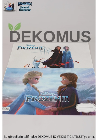Dekomus İle Yeni Sezon Lisanslı Elsa 2'li Beslenme Örtüsü Açık Gri