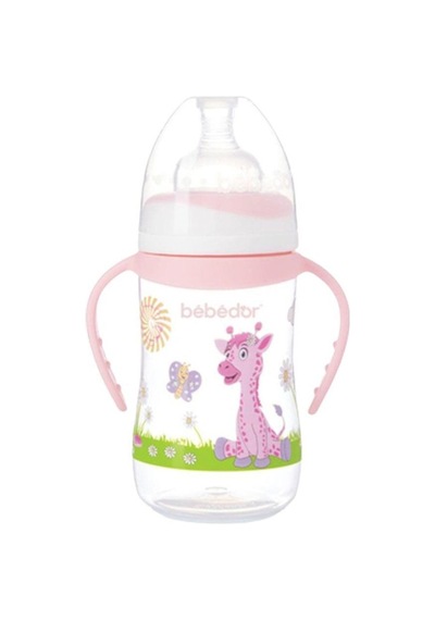Bebedor Desenli Geniş Ağız Kulplu Biberon 250 ML (B-89322)