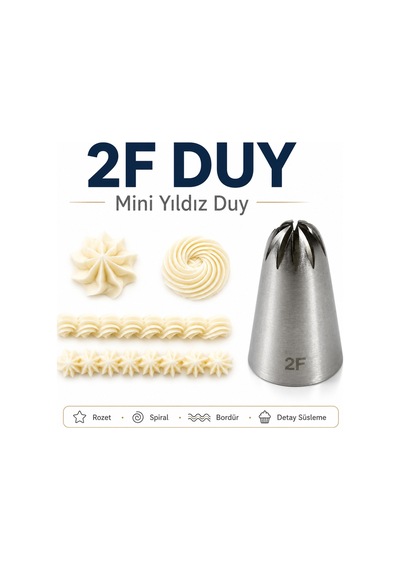 Krema Duyu Ve Pasta Süsleme Ucu + 2 Adet Şanti Torbası No: 2f Diğer