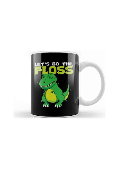 Let's Do The Floss Cute Dinosaur Flossing T Rex Kupa Bardak Porselen Karışık