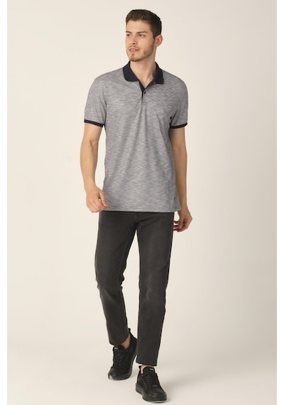 Alexander Gardi Alexandergardı Jakarlı Polo Yaka T-Shirt (E21-8101) (553756011)