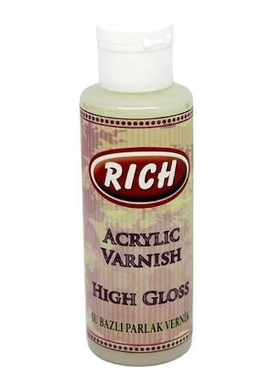 Rich Su Bazlı Vernik Parlak High Gloss Acrylic Varnish 120 Cc. Rich Su Bazlı Vernik Parlak High Gloss Acrylic Varnish 120 Cc.