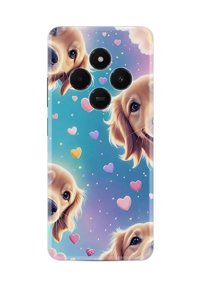 Xiaomi Redmi A4 Kılıf Boutique Baskılı Resimli Kalp Ve Köpek Pcode -034