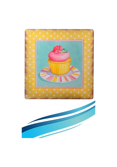 Duvar Süsü Decotown Duvar Panosu 40 40 Cup Cake Muffin Motifli