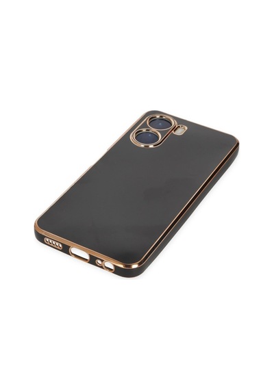 Vivo Y16 Kılıf Volet Silikon - Siyah -