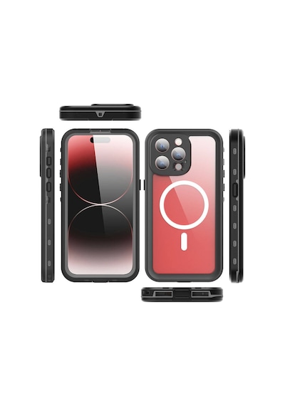 Apple Uyumlu iPhone 15 Pro 1-1 Su Geçirmez Kılıf-siyah