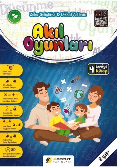 Zeka Geliştirici & Dikkat Arttıran Akıl Oyunları Seti 4 Boyut N11.34932