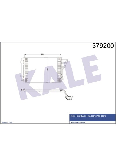 Kale Klıma Radyatoru Kıa Ceed Pro Ceed 2007-2012 Hyundaı I30 2007-2012 Klr-379200