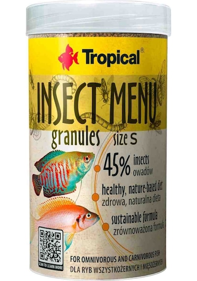 Tropical Insect Menü Granül Size S Böcek Özlü Balık Yemi 100 Ml