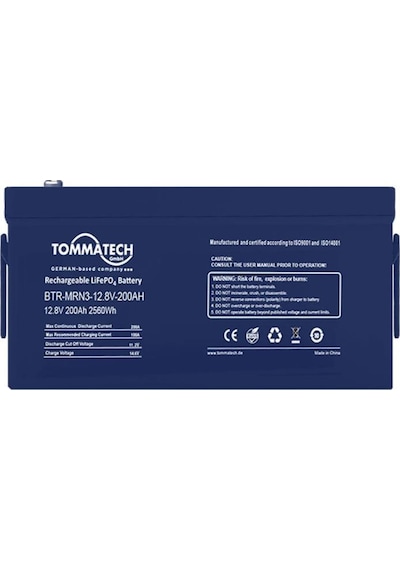 Tommatech Marine 25.6v 200ah Lifepo4 Abs+pc Kasa Lityum Batarya