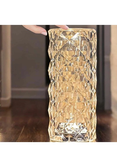 Kristal Tasarımlı Rgb Led Dokunmatik Ve Kumandalı Masa Gece Lambası Renkli