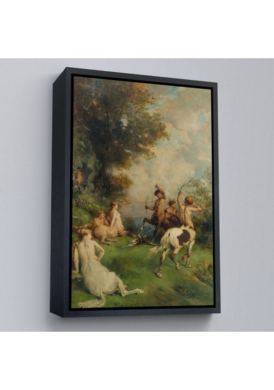 Çerçeveli Eugene Fromentin'in Sentorlar, At Adamlar Tablosu-6326
