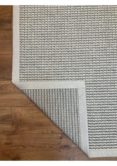 Saraz Halı Kumaş Bordür Gri Bukle Antrasit Bordür Halı Salon Koridor Mutfak Çocuk Odası Halısı Kilim S267 Gri - Krem