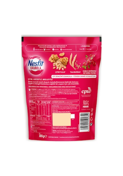Nesfit Granola 300gr Kabak Çekirdeği Ve Turna Yemişli X2