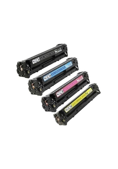 Yazicitekno Hp Cb540A-Cb541A-Cb542A-Cb543A Uyumlu Toner Seti Cp1312/Cp1215