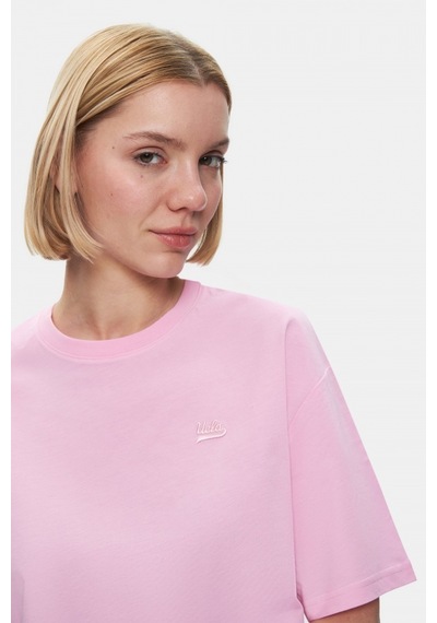 Indıana Açık Pembe Bisiklet Yaka Crop Baskılı Loose Fit Kadın Tshirt Açık Pembe Indıana Açık Pembe Bisiklet Yaka Crop Baskılı Loose Fit Kadın Tshirt Açık Pembe