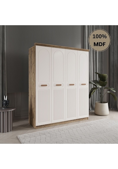 Pera 4 Kapak Mdf Gardırop Aytaşı