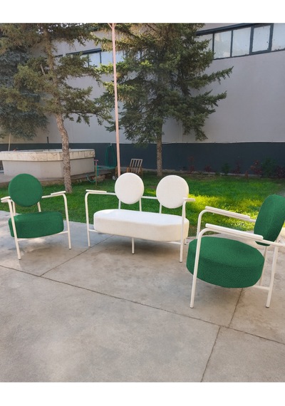 Azra Mobilya Venüs Koltuk Takımı Beyaz İskelet Modern Koltuk Seti Ofis Ve Ev Kullanımı Soft Kumaş Yeşil Azra Mobilya Venüs Koltuk Takımı Beyaz İskelet Modern Koltuk Seti Ofis Ve Ev Kullanımı Soft Kumaş Yeşil