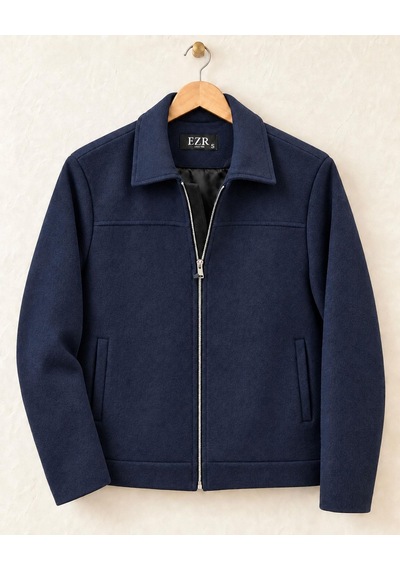 Classics Men Claassics Men Erkek Oversize Kısa Kaşe Kaban Ceket - 7794 Lacivert