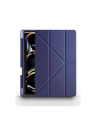 Apple Uyumlu iPad  Pro 11 Inç 2024 M4 Kılıf Kalem Şarj Bölmeli Stadlı Uyku Modlu Arkası Silikon Akıllı Case