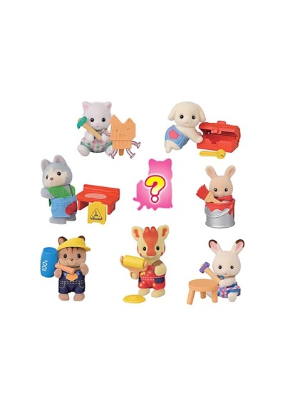 Bebek Minifigür Minik Ustalar Serisi Çok Renkli Plastik Inşaat Temalı Sylvanian Families Genel