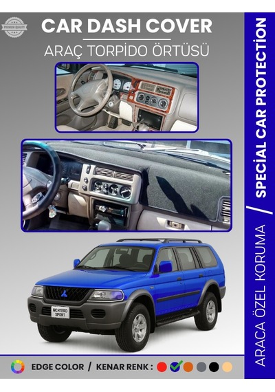 Mıtsubıshı Montero Sport 1996-2009 Torpido Örtüsü Ön Göğüs Koruma Torpido Koruma Araca Özel - 276 Stiloto