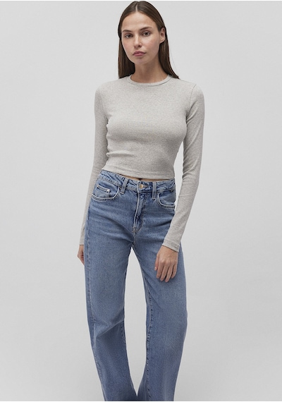 Mavi - 2li Uzun Kollu Crop Basic Tişört 1613021-88467 Gri