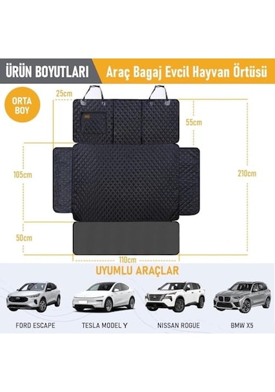 Ayrex Haegs Araç Bagaj Örtüsü, Evcil Hayvan Köpek Bagaj Koruma Kılıfı - Suv, Sedan, Pickup Panelvan Bagaj Havuzu Genel 03367560
