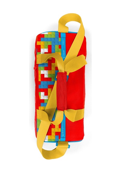 Coral High Renkli Blok Desenli Spor Çantası 27522 Kırmızı