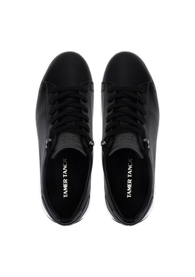 Tamer Tanca Erkek Hakiki Deri Siyah Sneakers & Spor Ayakkabı 1174 505 Erk Ayk Y26 Sıyah