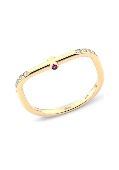Ruby Axis Gold Ring Sarı