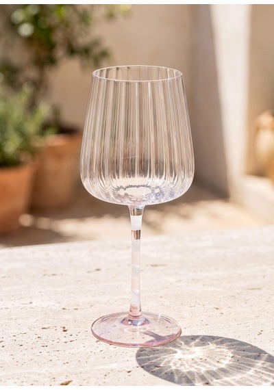 The Mia Şarap Kadehi Pembe Beyaz 500 Ml Çok Renkli