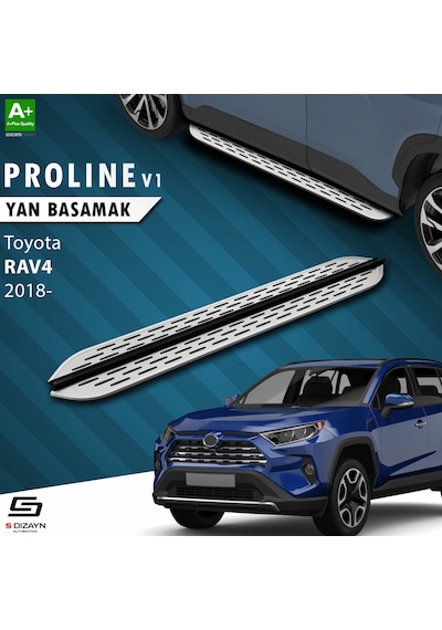 S-dizayn Toyota Rav 4 5 Oem Still Pro V1 Aluminyum Yan Basamak 173 Cm 2018 Üzeri A+ Kalite