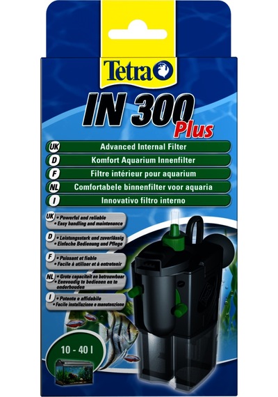Tetra In 300 Plus İç Filtre 150 300 L/h Çift Süngerli Sessiz Akvaryum Filtresi