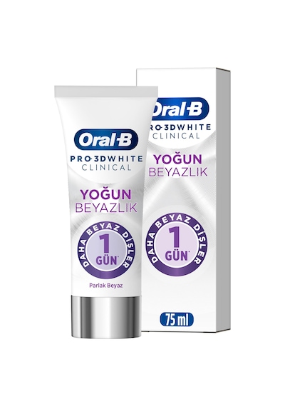 Oral-B Pro 3D White Clinical Yoğun Beyazlık Parlak Beyaz Diş Macunu 75 ML