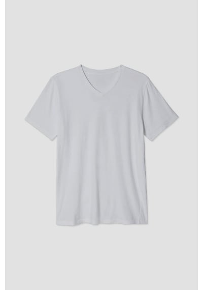 Kadın V Yaka Tshirt Spr24tsk40 Gri
