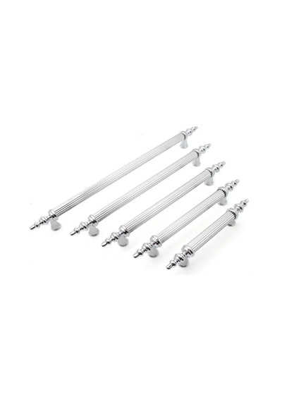 Tuana Rustik Alüminyum Metal Lüks Modern Mobilya Çekmece Mutfak Dolabı Kulpu Krom 160mm 5 Adet Krom