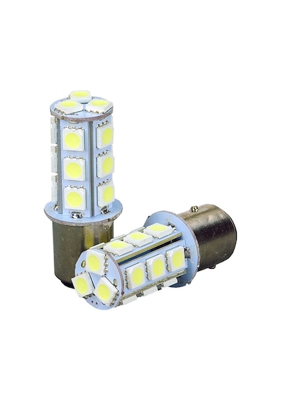 Çakar Ledli Stop Ampulü Fren Lambası 18 Led Kırmızı Çift Duy (01) (Sts Oto Aksesuar)