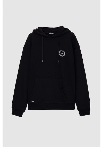 D's Damat Relaxed Fit Baskılı Erkek Sweatshirt 3ECE24ORT0240 - Siyah