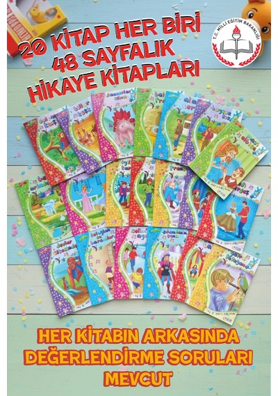 2. Ve 3. Sınıflara Göre Setli Çok Güzel Hikayeler 20 Kitap - Hediyeli - Değerlendirme Sorulu