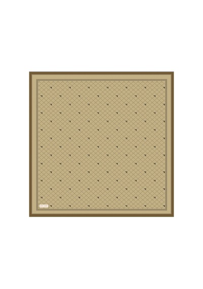 Pierre Cardin Camel 90x90 İpek Krep Saten Eşarp Camel Camel