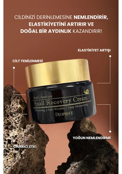 Salyangoz Müsini Içeren Aydınlatıcı Ve Kırışıklık Karşıtı Premium Yüz Bakım Kremi 30ml