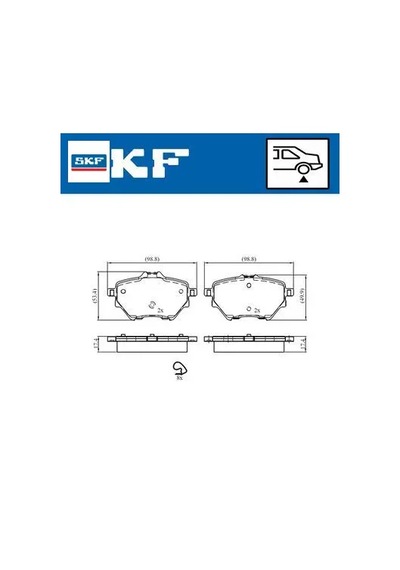 Arka Fren Balatası Astra L 21 Combo E 18 Grandland 17 Mokka E 20 C4 18 C4 E 22 Berlıngo 18 Partner 1 Skf 95525378