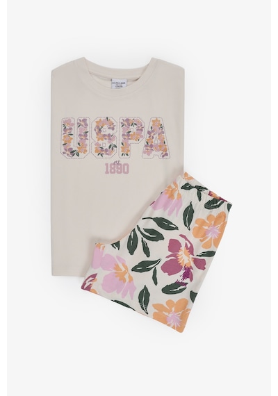 U.S. Polo Assn. U.s. Polo Assn. Kız Çocuk Ekru Pijama Takım 50326438-vr019 Ecru
