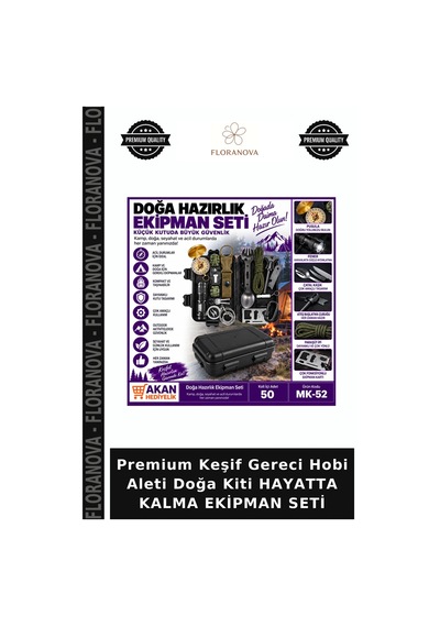 Premium Keşif Gereci Hobi Aleti Doğa Kiti Hayatta Kalma Ekipman Seti Çok Renkli