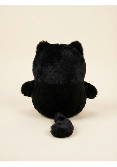 Peluş Pofuduk Kedi-30 Cm Siyah